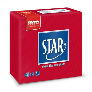 Fato Star szalvéta 2r 38x38cm piros